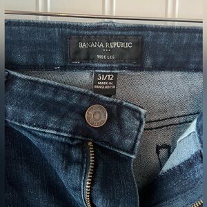 Banana Republic Wide Leg Dark Wash Jean sz 12